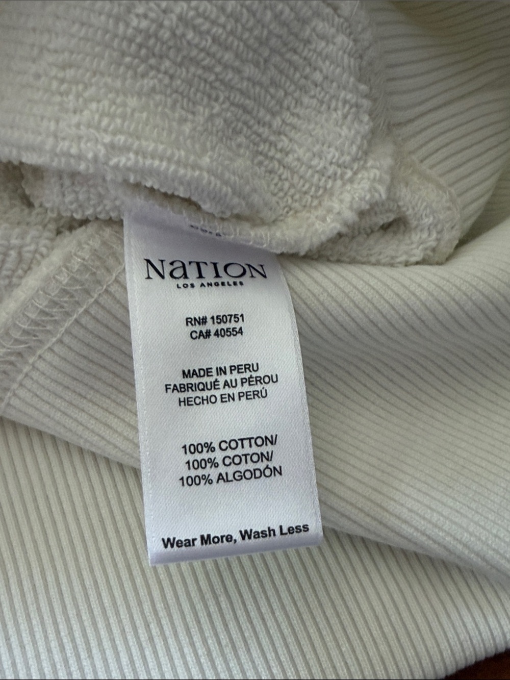 Anthro Nation‎ Los Angeles Ivory Sleeveless Button-Shoulder Sweat Top XL - Picture 6 of 7